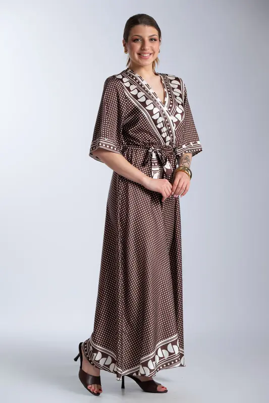 Φόρεμα Πουά Κρουαζέ Maxi