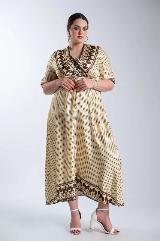 Φόρεμα Πουά Κρουαζέ Maxi