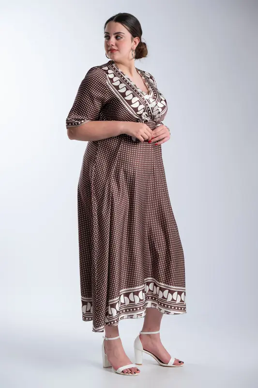 Φόρεμα Πουά Κρουαζέ Maxi