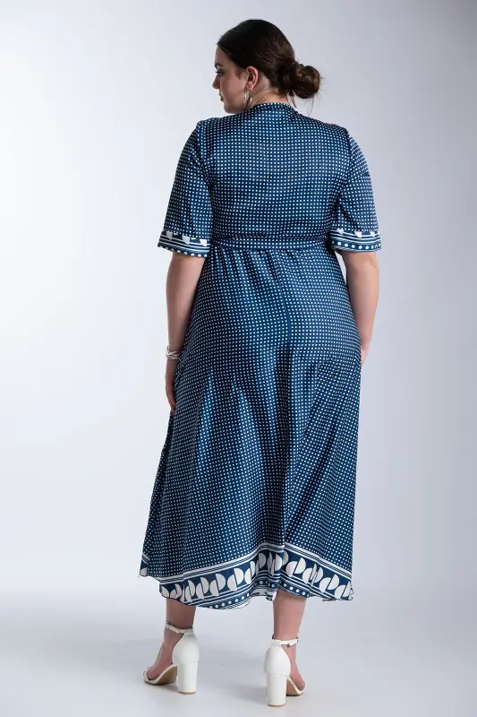 Φόρεμα Πουά Κρουαζέ Maxi