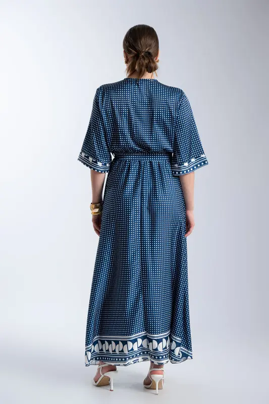 Φόρεμα Πουά Κρουαζέ Maxi