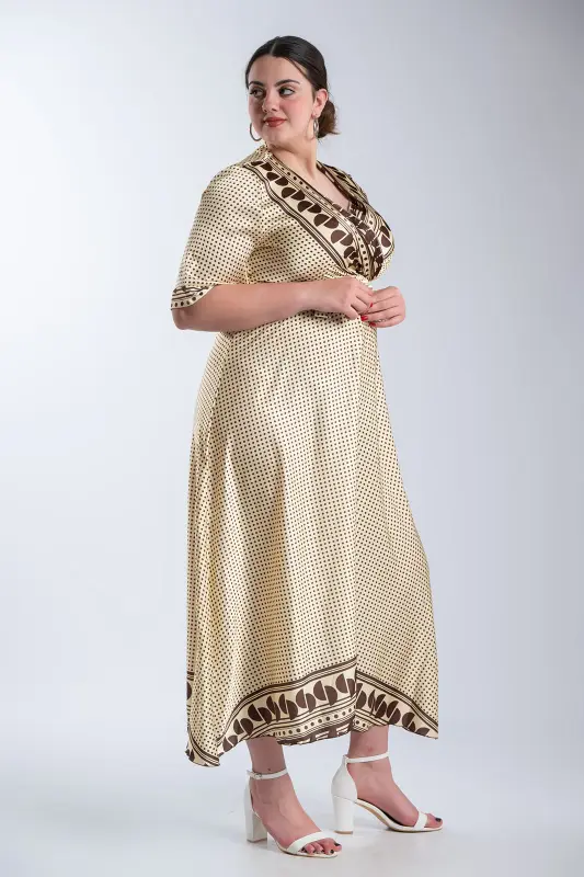 Φόρεμα Πουά Κρουαζέ Maxi