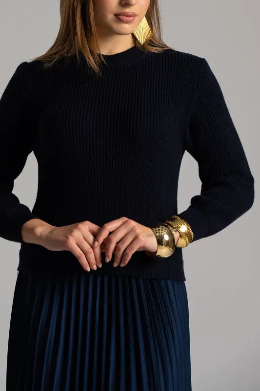 Dress Sweater With Pleated Skirt