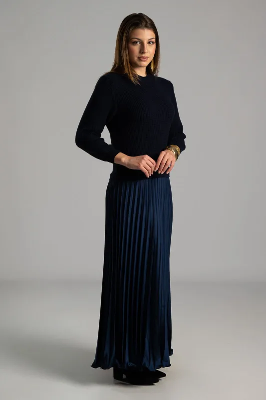 Dress Sweater With Pleated Skirt