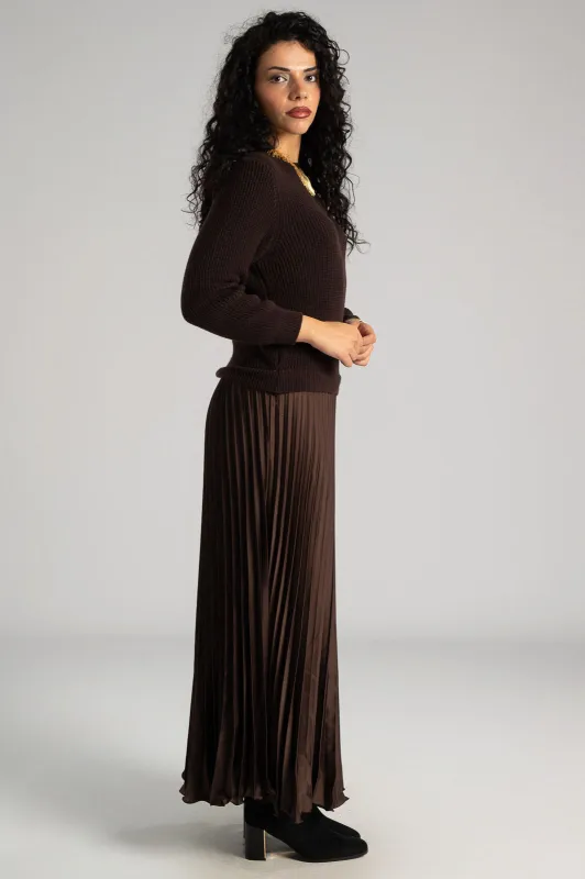 Dress Sweater With Pleated Skirt