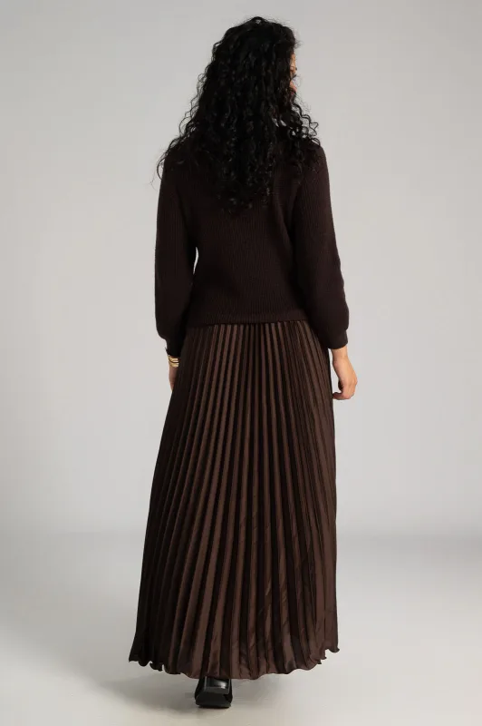 Dress Sweater With Pleated Skirt