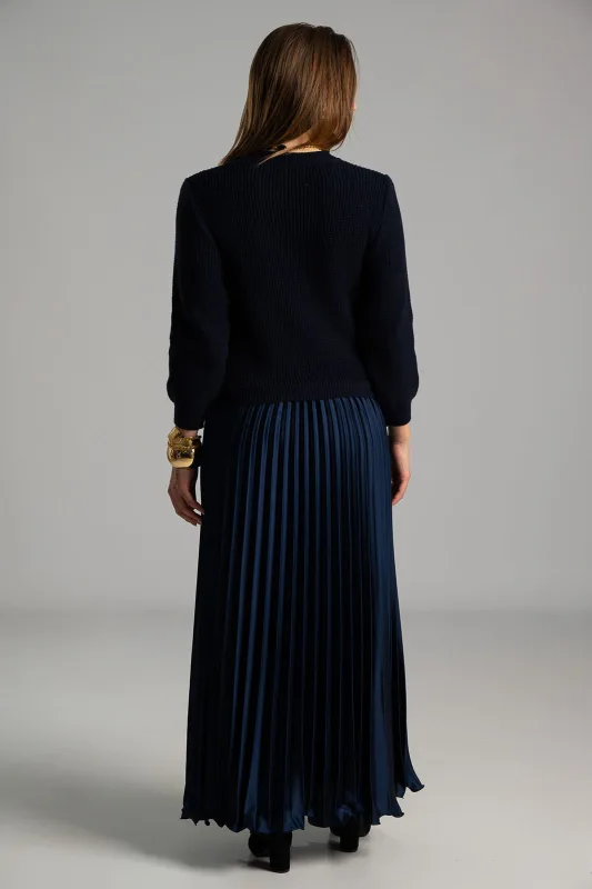 Dress Sweater With Pleated Skirt