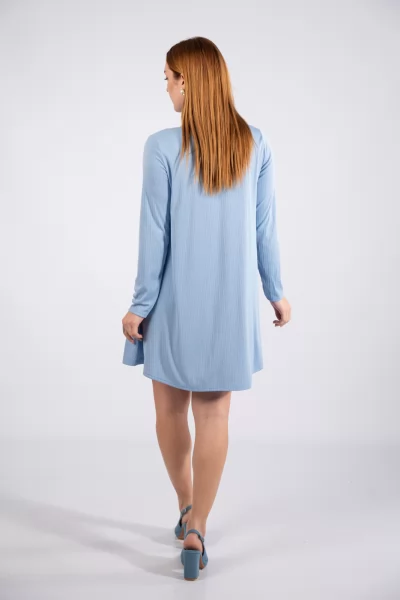 Dress Rib Scarf Light Blue