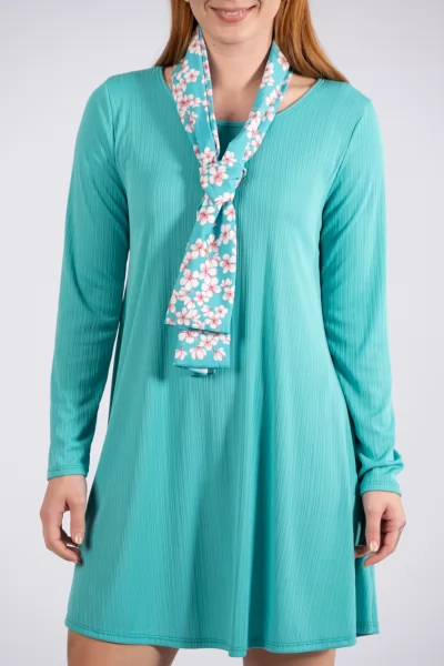Dress Rib Scarf Turquoise