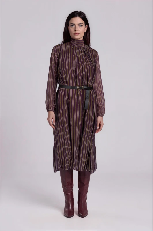 Dress Striped with Belt