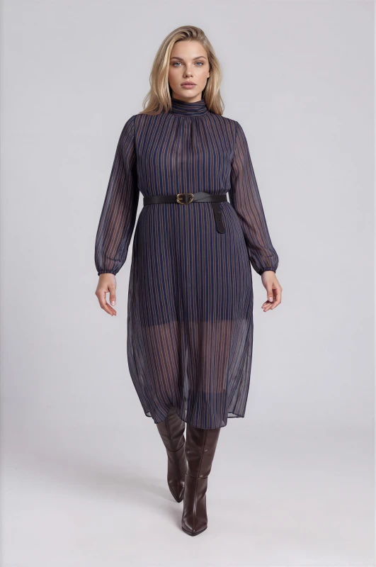 Dress Striped with Belt
