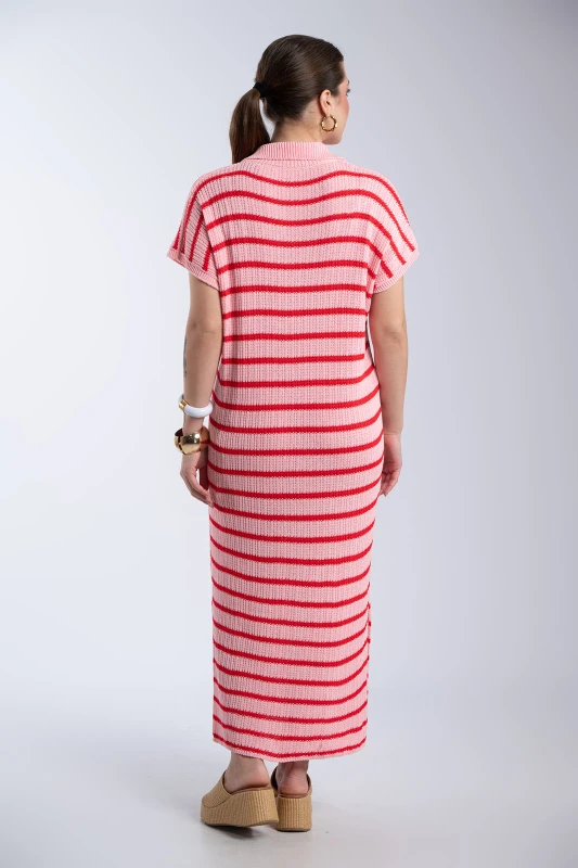 Striped Sleeveless Knitted Dress 