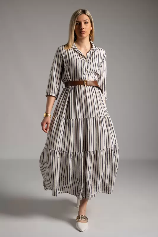 Dress Striped Belt