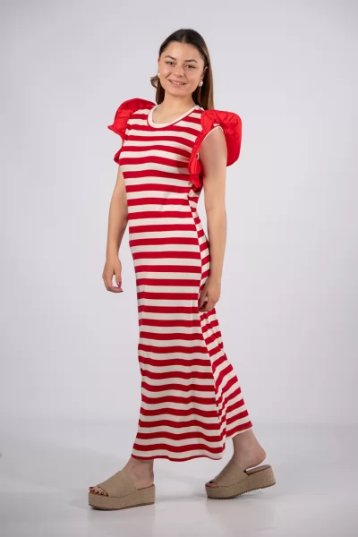 Dress Stripes  Volant Red