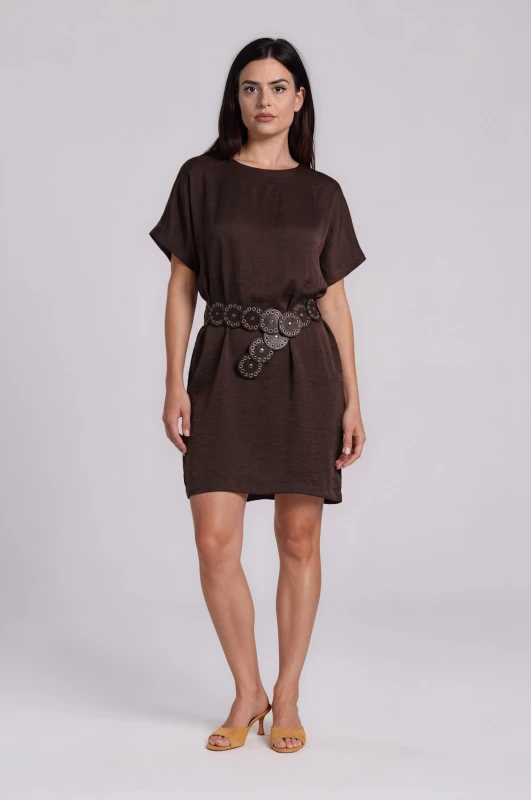 Dress Satin with Belt 