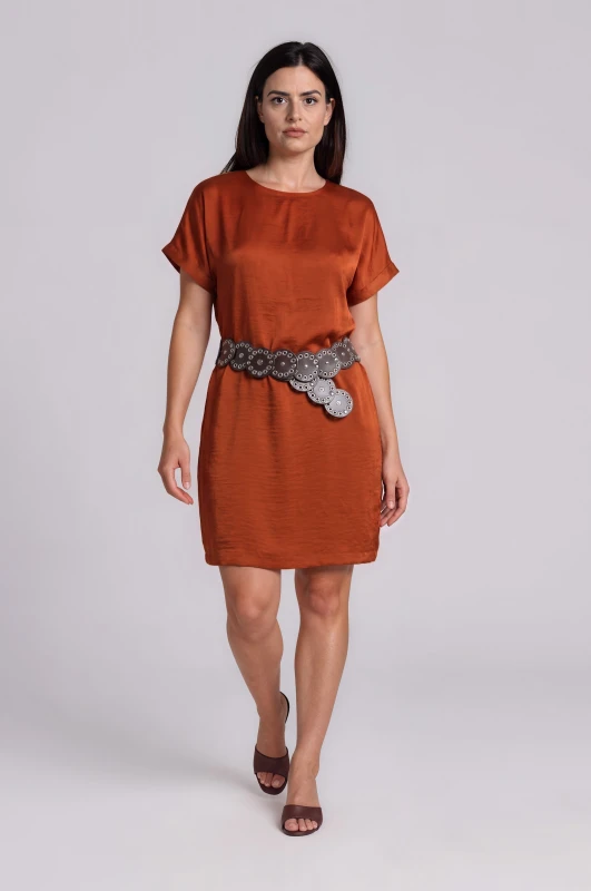 Dress Satin with Belt 