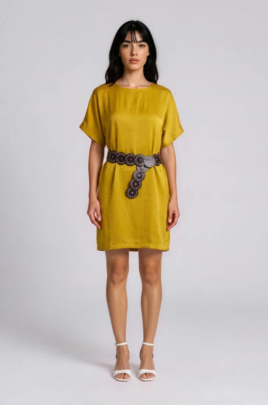 Dress Satin with Belt 