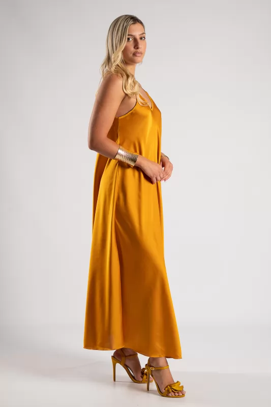 Dress Satin Solid Color