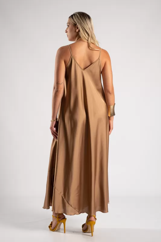 Dress Satin Solid Color