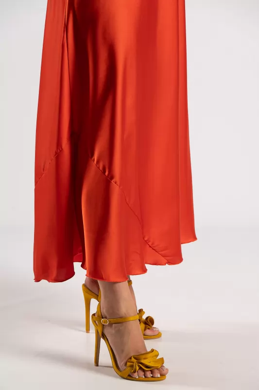 Dress Satin Solid Color