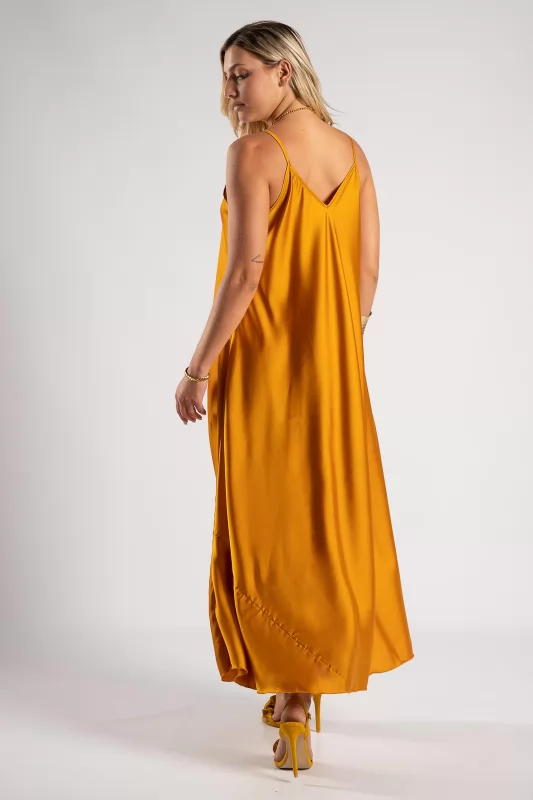Dress Satin Solid Color