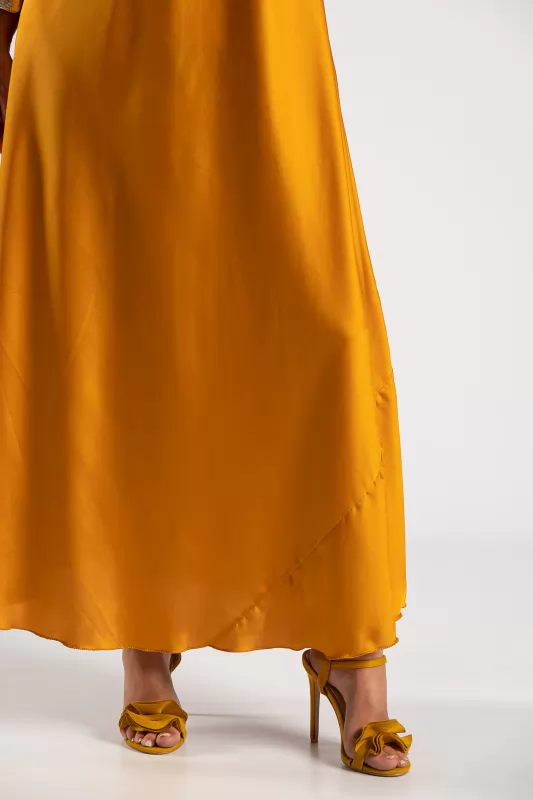 Dress Satin Solid Color