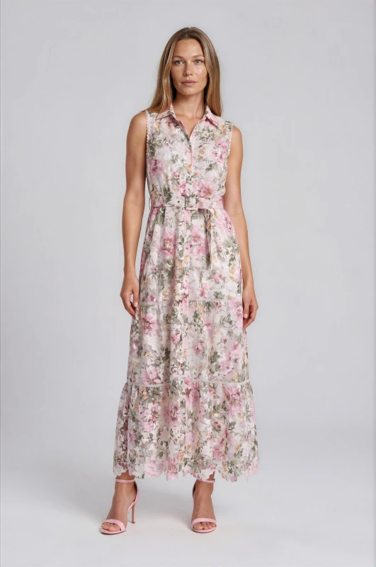 Aurora Sleeveless Semi-Sheer Dress