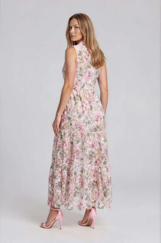 Aurora Sleeveless Semi-Sheer Dress