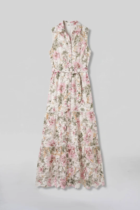 Aurora Sleeveless Semi-Sheer Dress