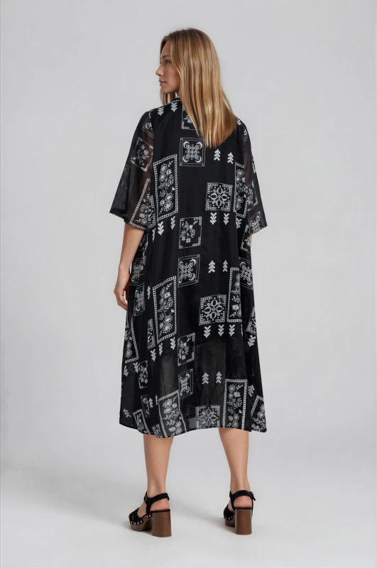 Semizier Dress with Artistic Patterns