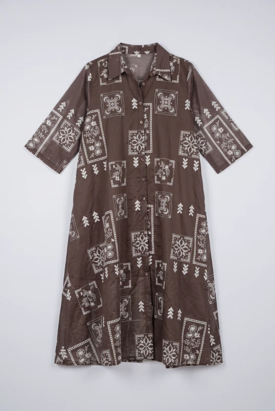 Semizier Dress with Artistic Patterns