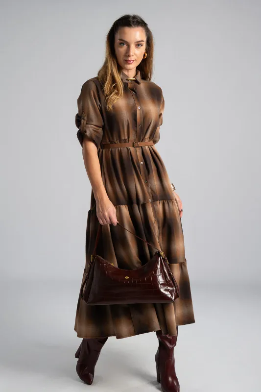 Dress Semi-sheer Checkered Belt