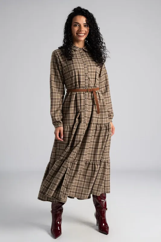 Dress Semi-sheer Small Checkered Belt
