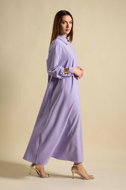 Dress Semi-sheer Solid Color