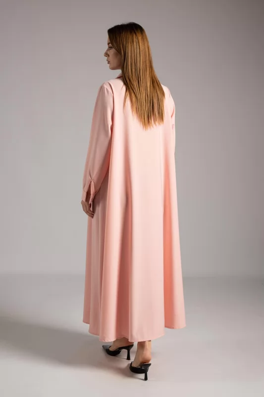 Dress Semi-sheer Solid Color