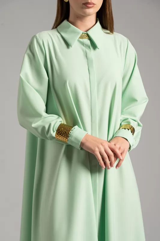 Dress Semi-sheer Solid Color