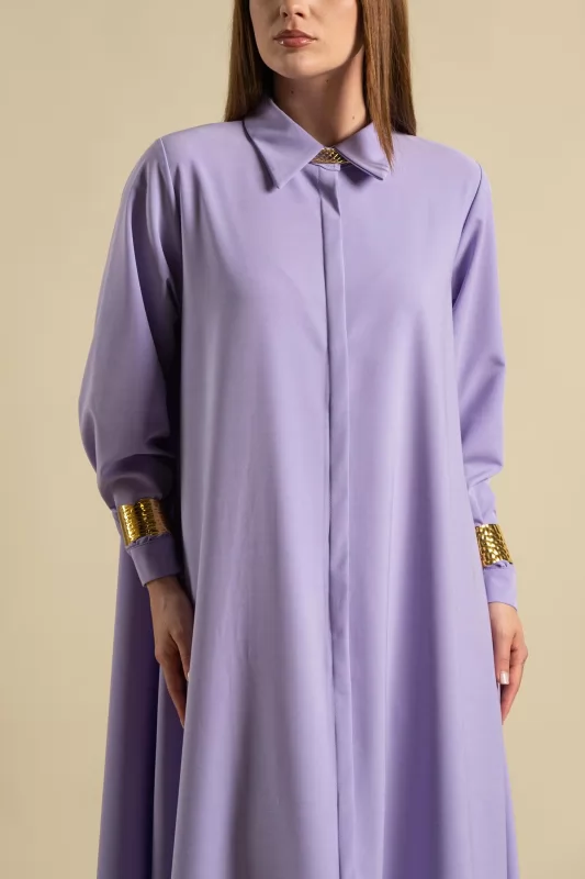 Dress Semi-sheer Solid Color