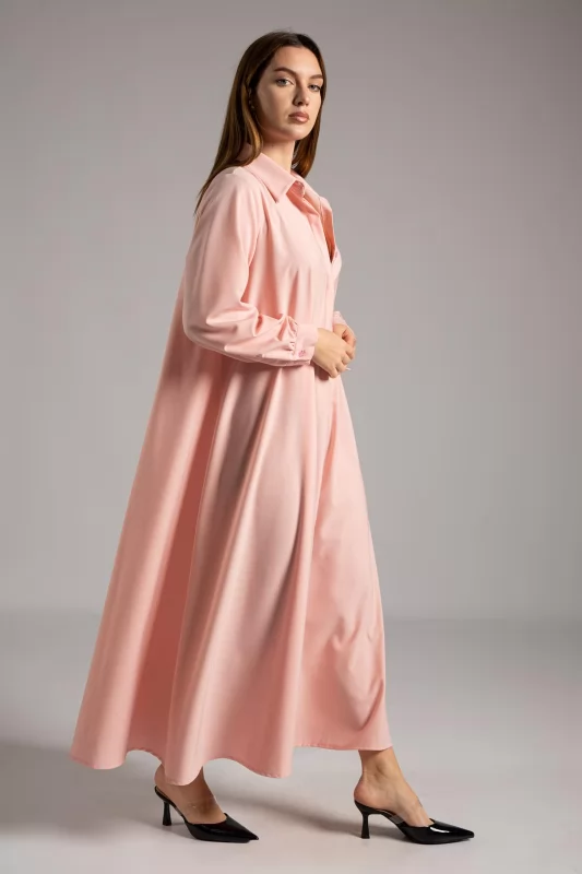 Dress Semi-sheer Solid Color