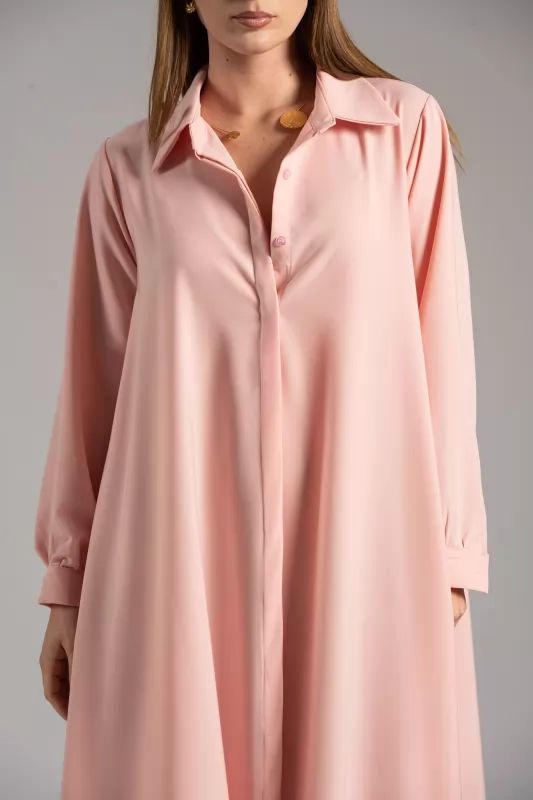 Dress Semi-sheer Solid Color