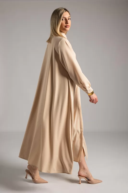 Dress Semi-sheer Solid Color
