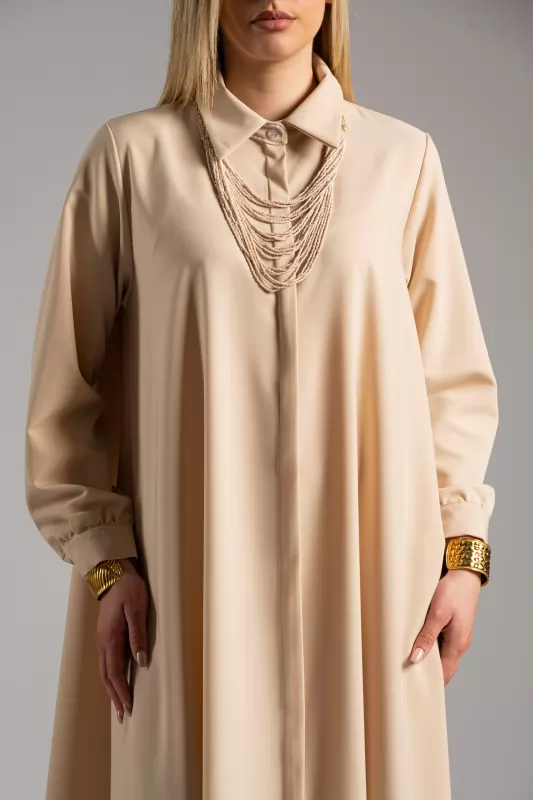 Dress Semi-sheer Solid Color