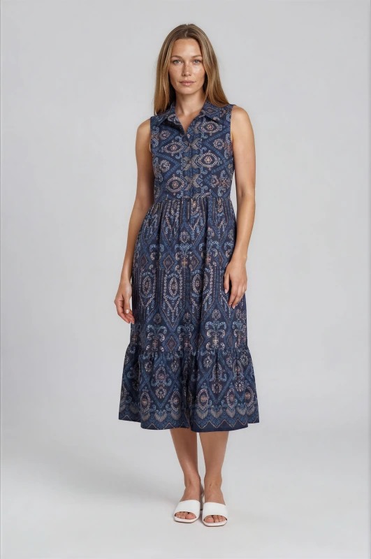 Semi-Sheer Dress With Belt
