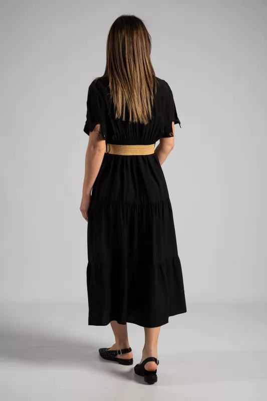 Dress Semi-sheer Cotton Belt
