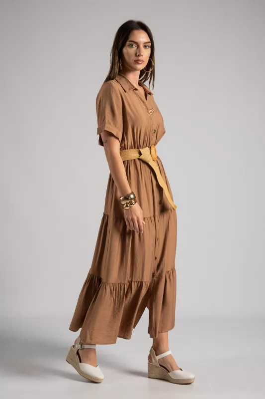Dress Semi-sheer Cotton Belt