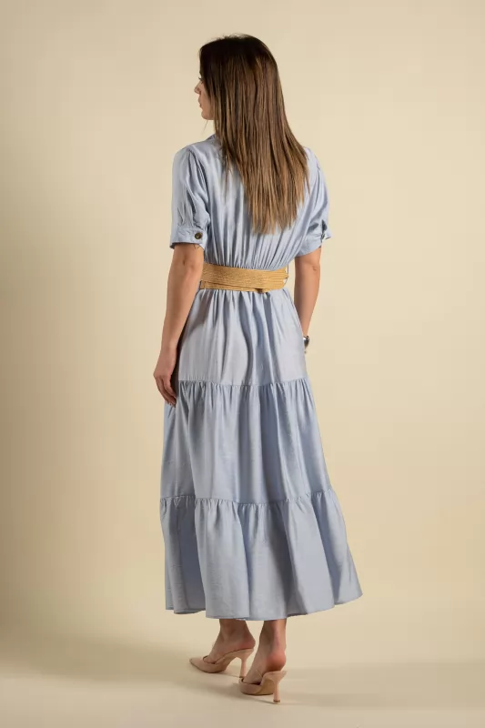 Dress Semi-sheer Cotton Belt