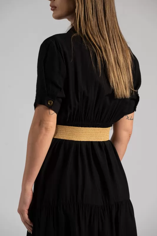Dress Semi-sheer Cotton Belt