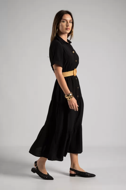 Dress Semi-sheer Cotton Belt