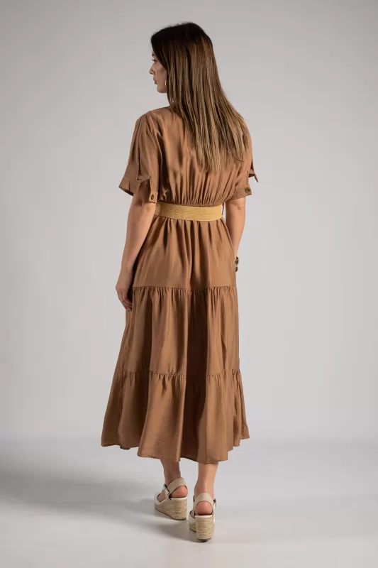 Dress Semi-sheer Cotton Belt