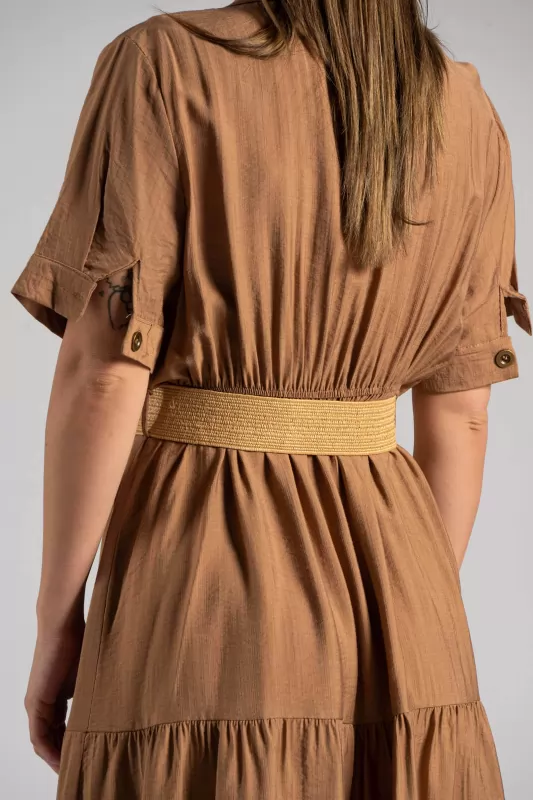 Dress Semi-sheer Cotton Belt