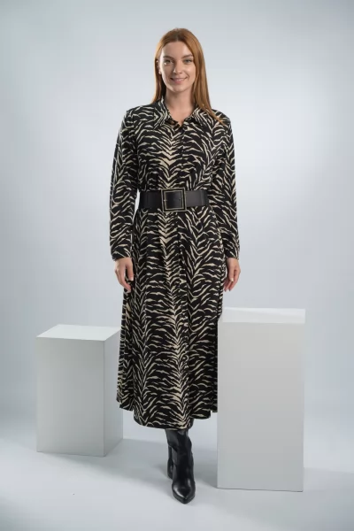 Φόρεμα Σεμιζιέ Zebra Print